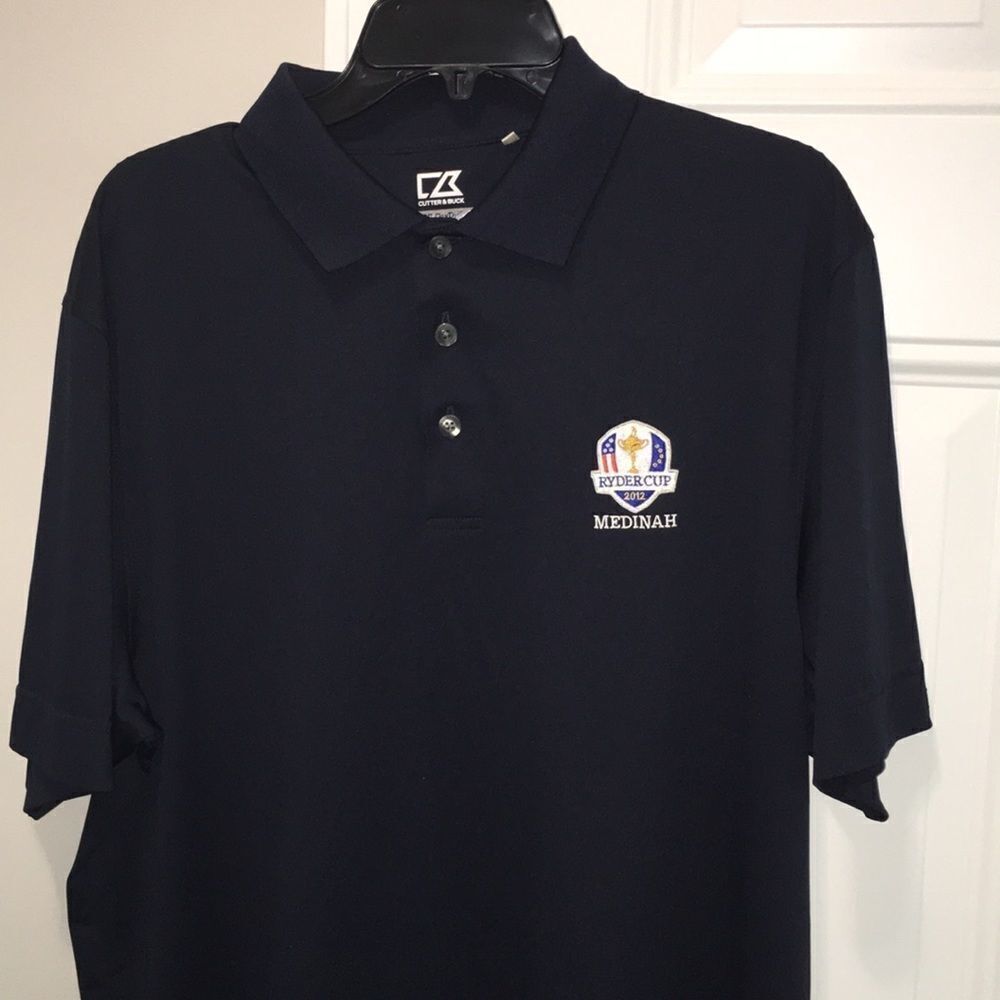 Ryder Cup 2012 Medinah IL Chicago Golf Polo Shirt XL Navy Blue Mens